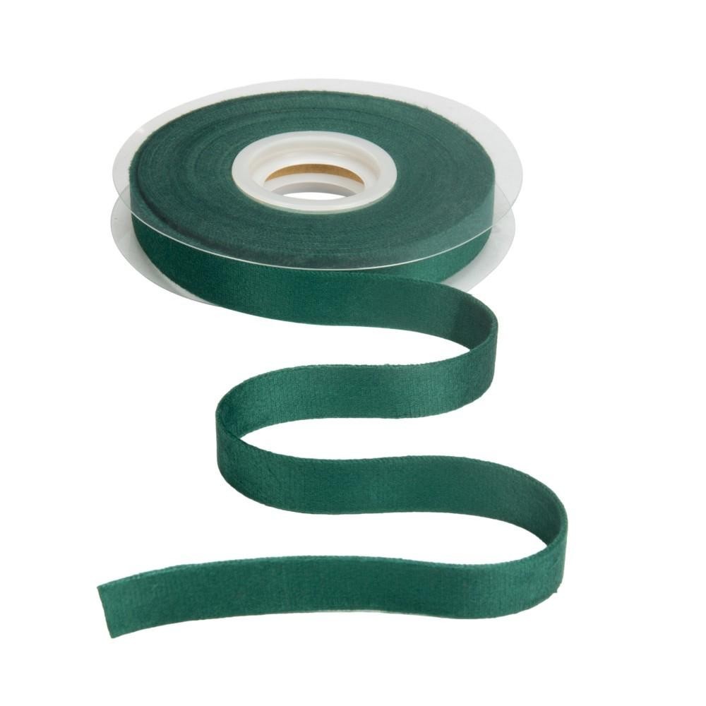 NASTRO VELLUTO DOPPIO MM15 X 7MT VERDE SCURO